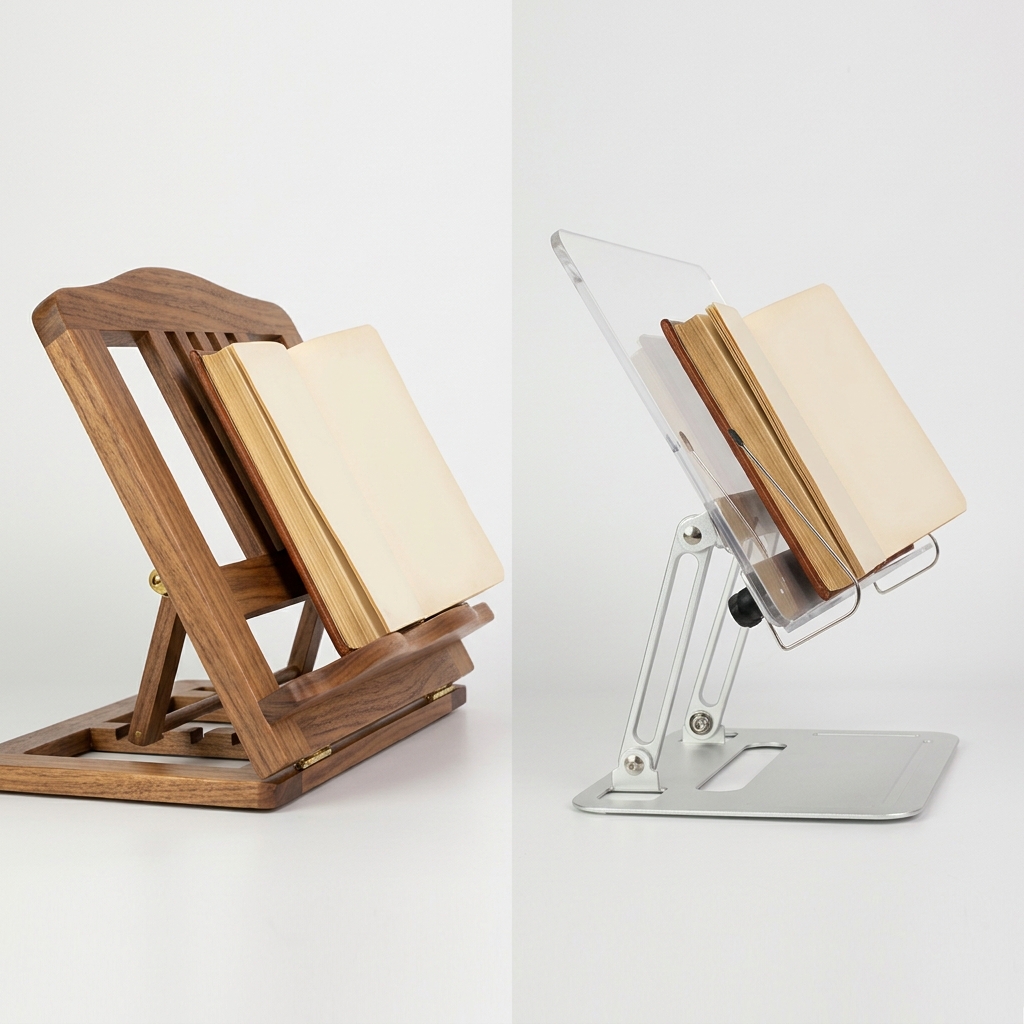 독서대 고르는법 원목 아크릴 소재 비교