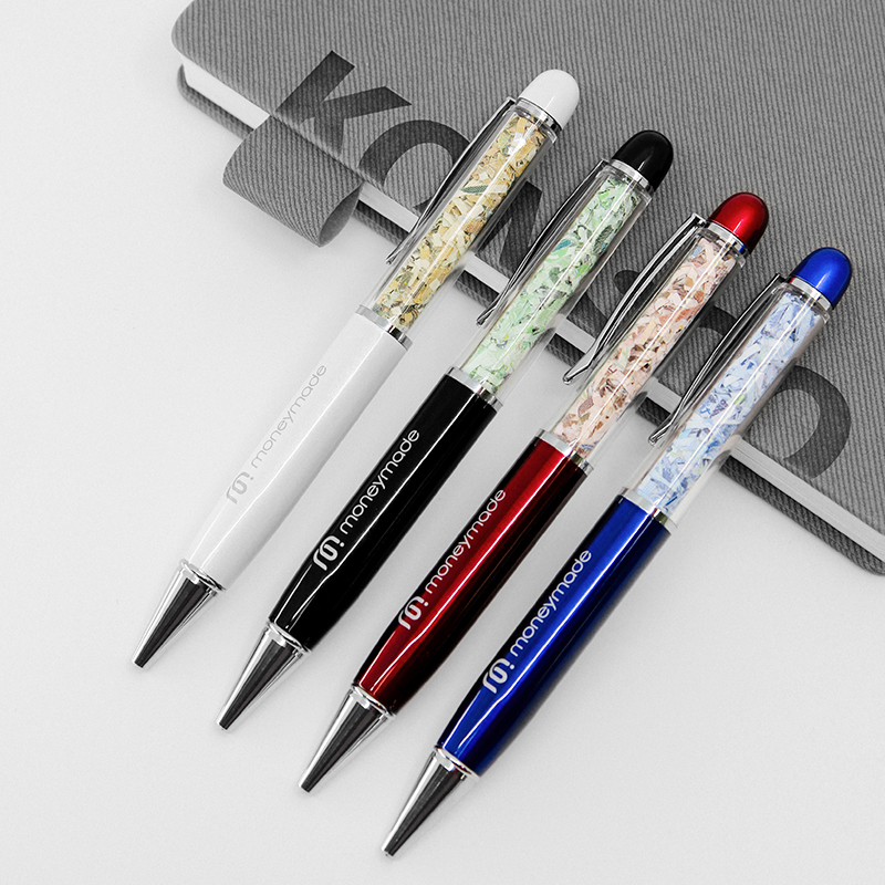 각종 색상의 '돈 볼펜' 세트 사진