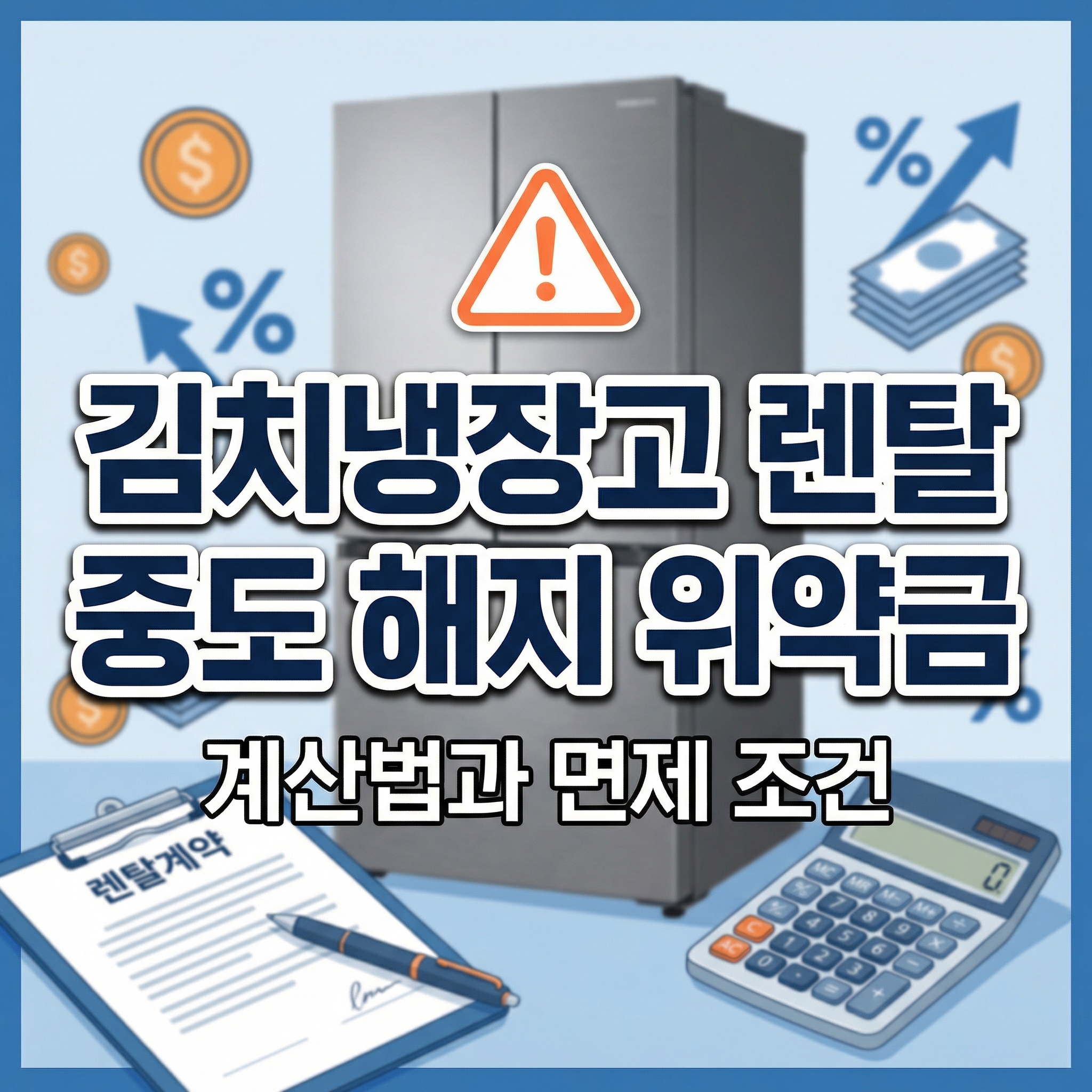 김치냉장고 렌탈 중도 해지 위약금 계산법과 면제 조건
