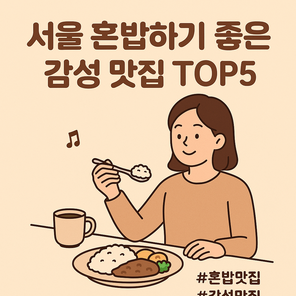 서울 혼밥하기 좋은 감성 맛집
