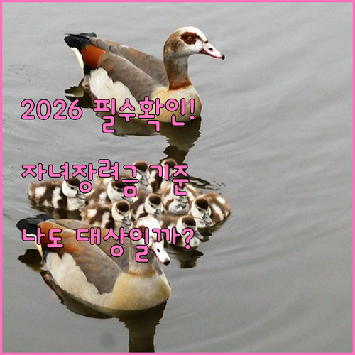 2026년 자녀장려금 재산 기준과 지..