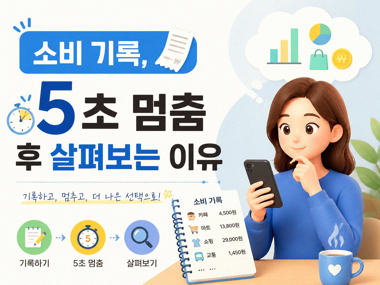 돈 쓰기 전 5초 멈추기, 뭘 달라질까