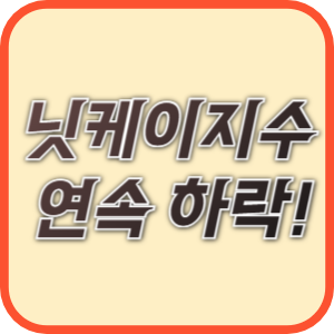 닛케이지수 연속 하락!