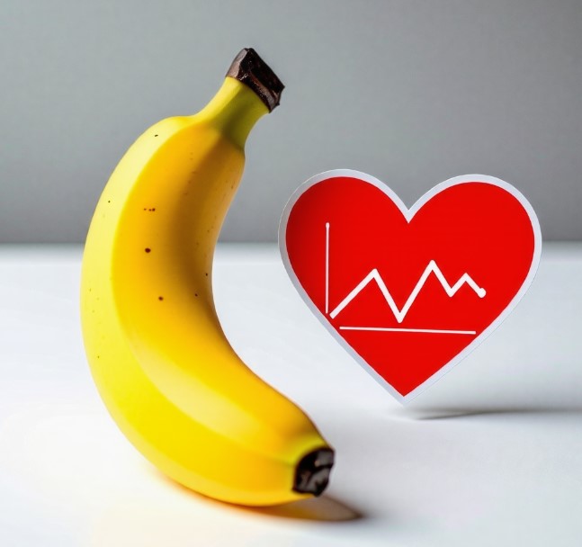 바나나와 차트가 그려진 하트 이미지가 있습니다.