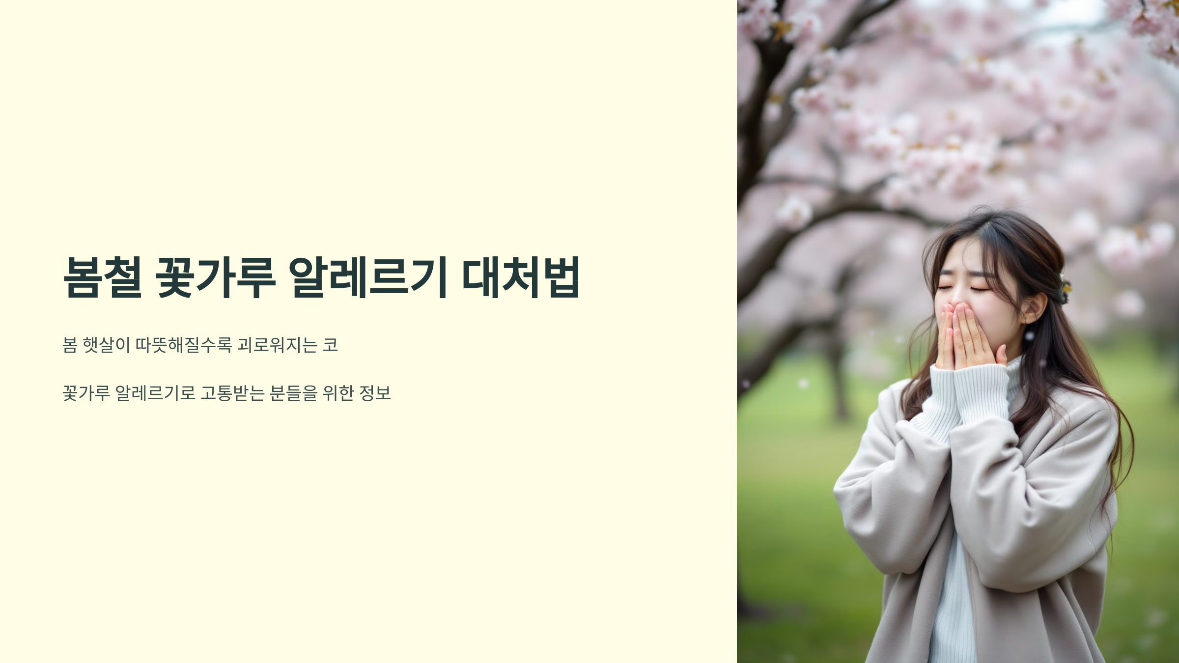 봄철 꽃가루 알레르기 대처법