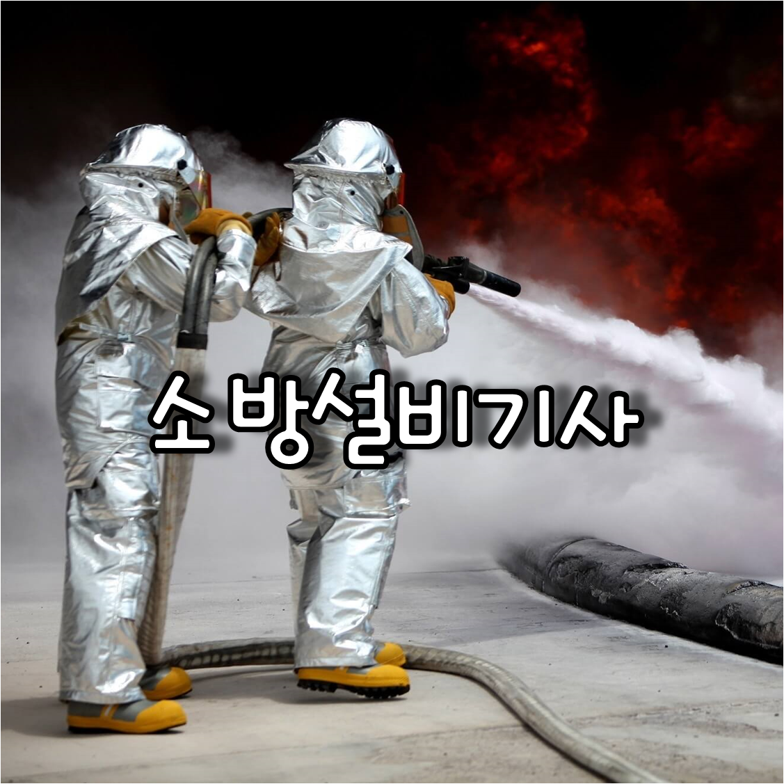 불을 끄는 소방관