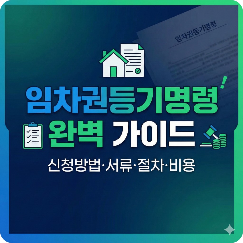 임차권 등기명령 신청방법