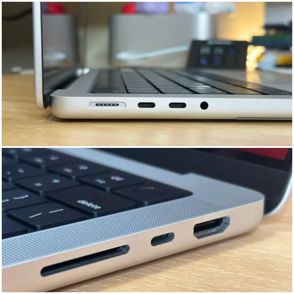 맥북프로 14 측면 모습