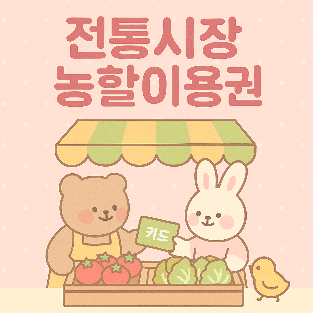 2025 전통시장 농할이용권 사용법 총정리! 혜택부터 참여시장까지 알아보기