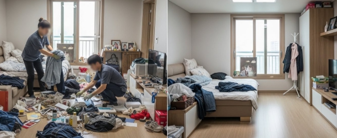 옥천 고독사청소중