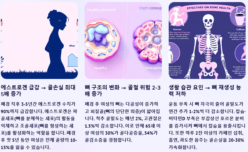 폐경후 골밀도 감소 원인