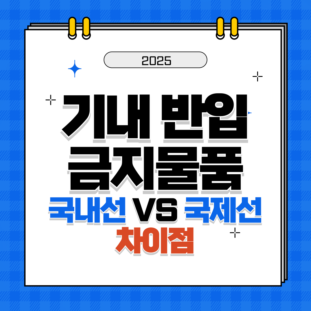 기내 반입 금지 물품