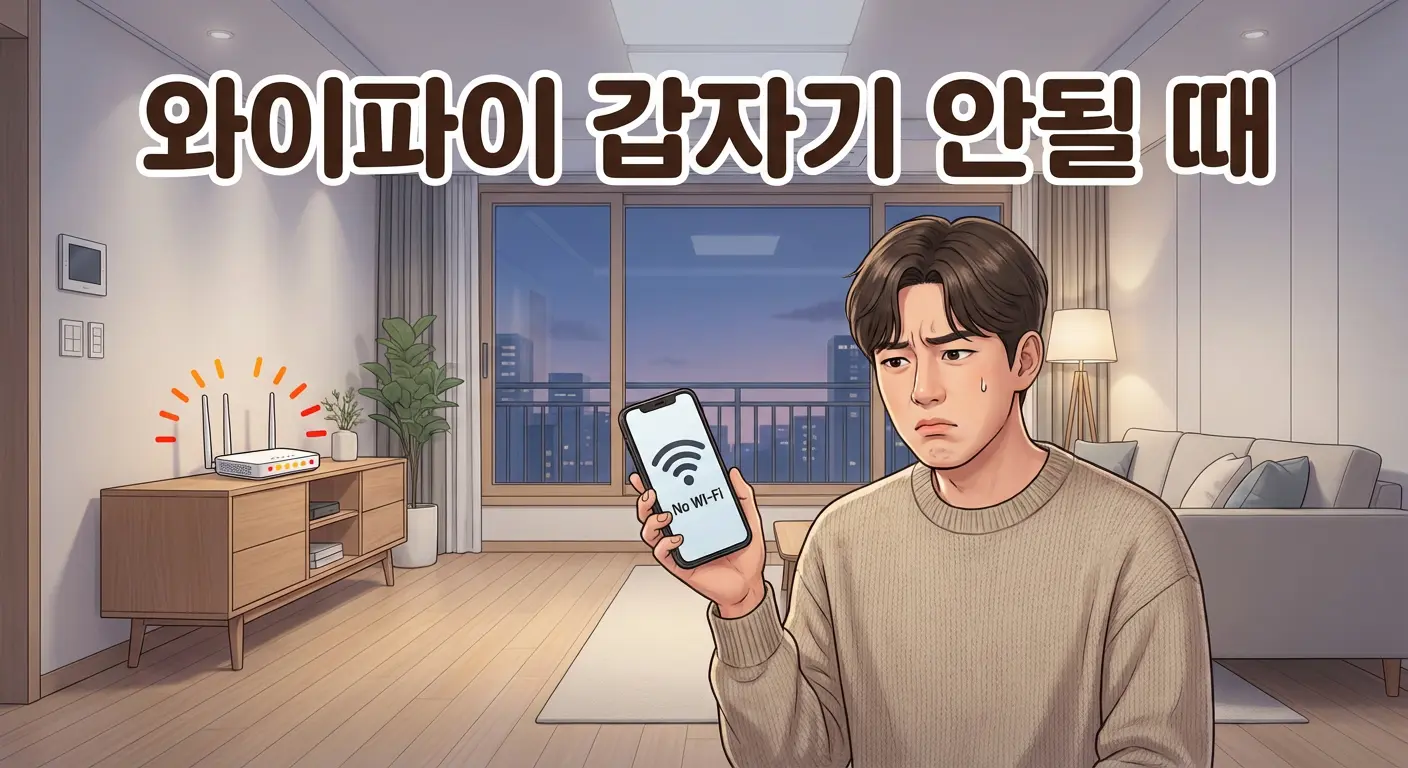 와이파이가 갑자기 안 될 때 바로 점검해야 할 설정과 해결 방법 안내 이미지