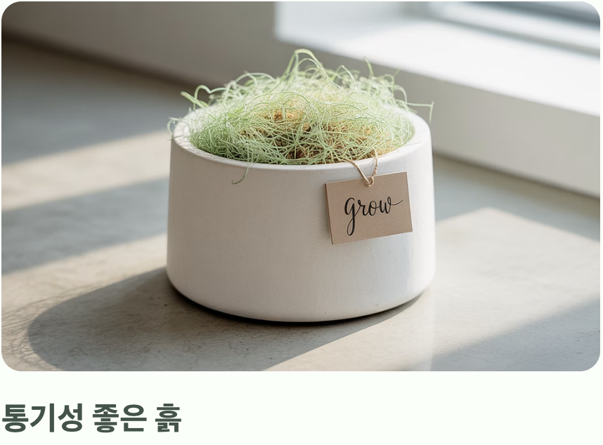 '숨 쉬는 집'을 만들어주세요 (흙과 화분)