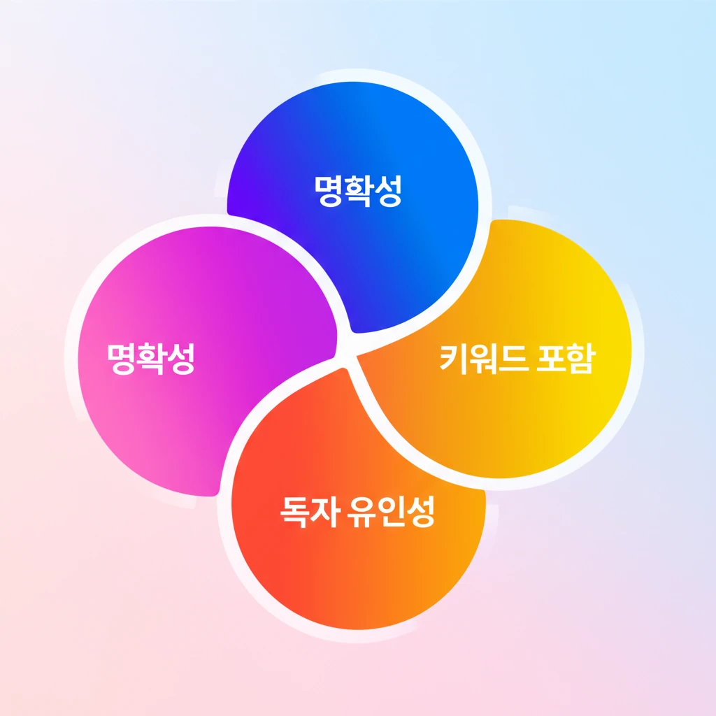 간결하고 명확한 제목 독자를 사로잡는..