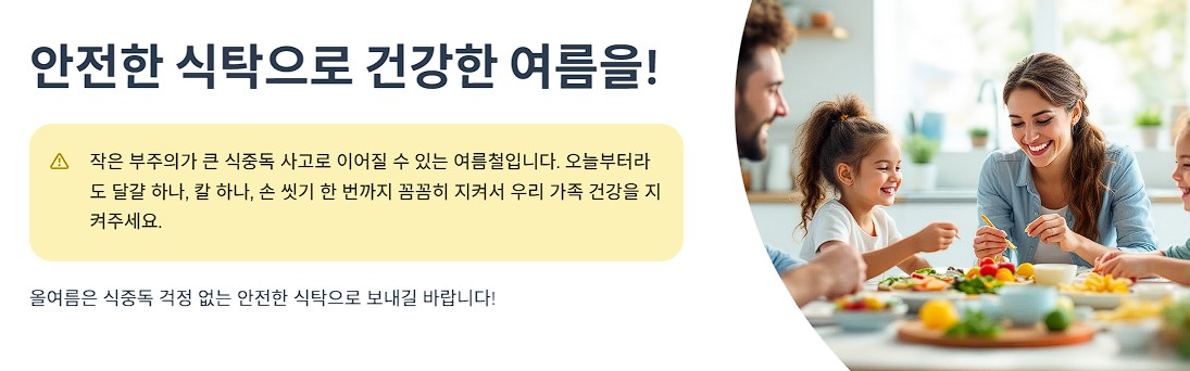 안전한 식탁으로 건강한 여름을!