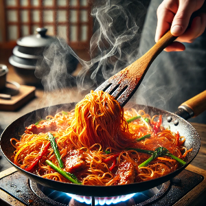 당면과 양념장 볶기