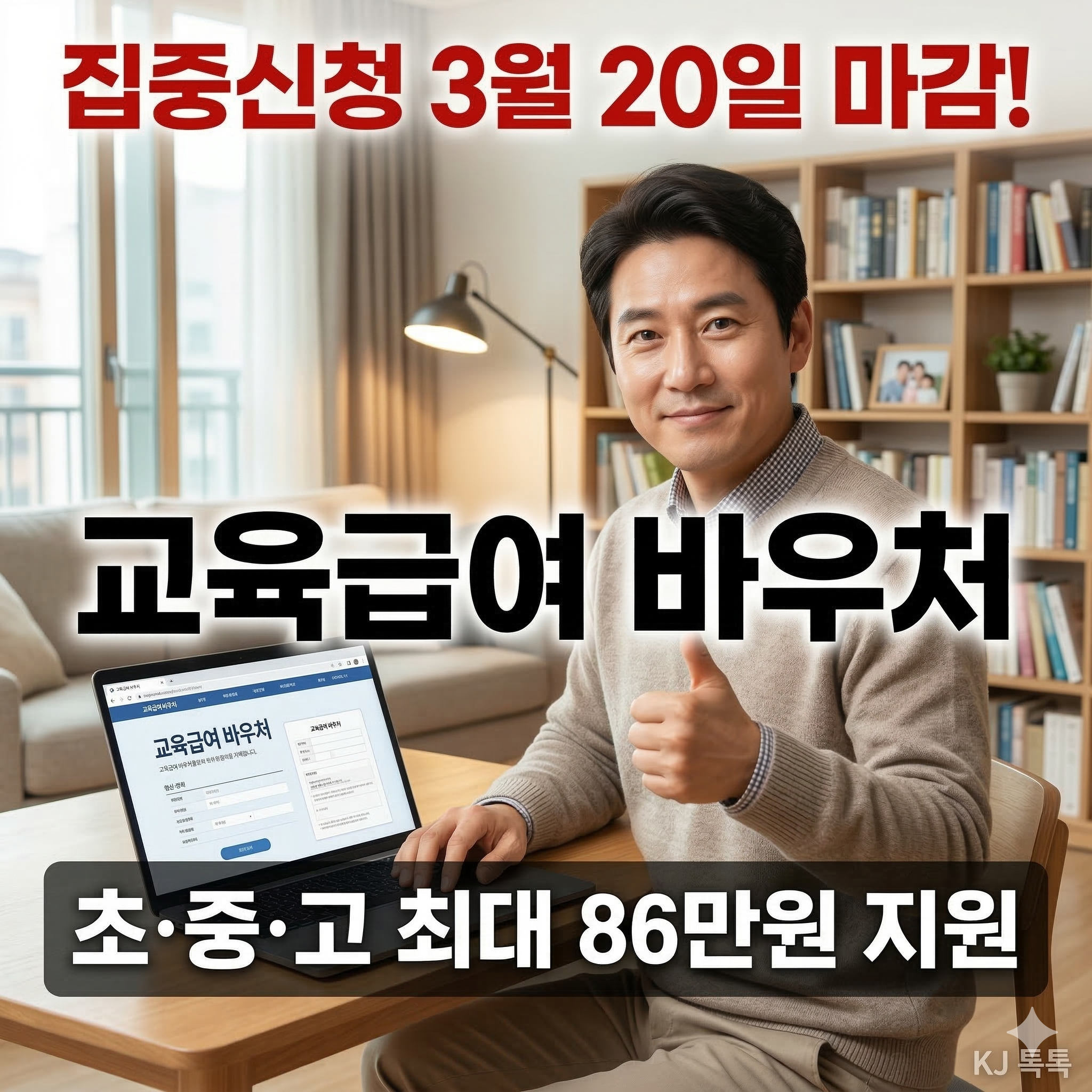 2026 교육급여 바우처 완벽 정리 (초&middot;중&middot;고 최대 86만원&middot;신청방법&middot;사용처)