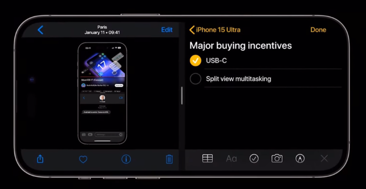 아이폰 화면 분활 사진
