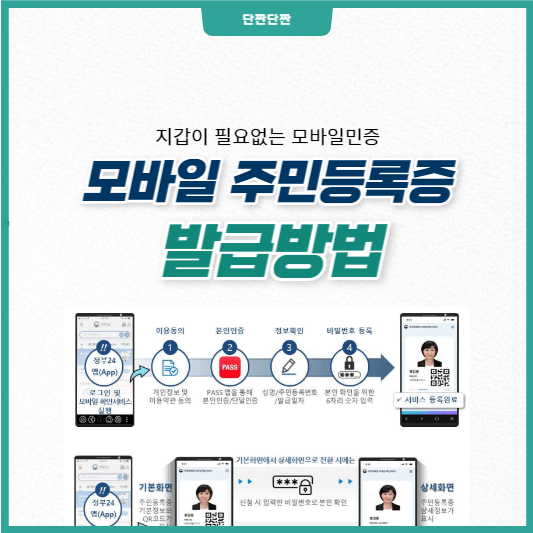 모바일 주민등록증 발급방법