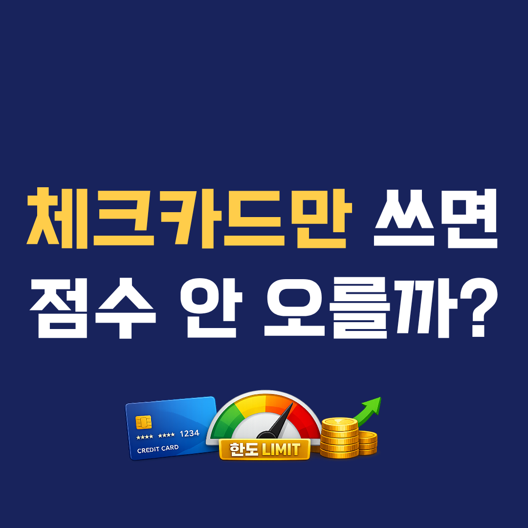 체크카드만 쓰면 신용점수 안 오를까? 신용평가 기준 정리