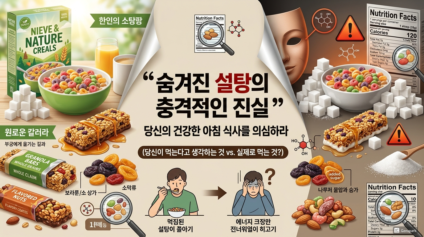 “설탕 퍼먹는 꼴?” 아침에 흔히 먹는 음식의 충격적인 진실