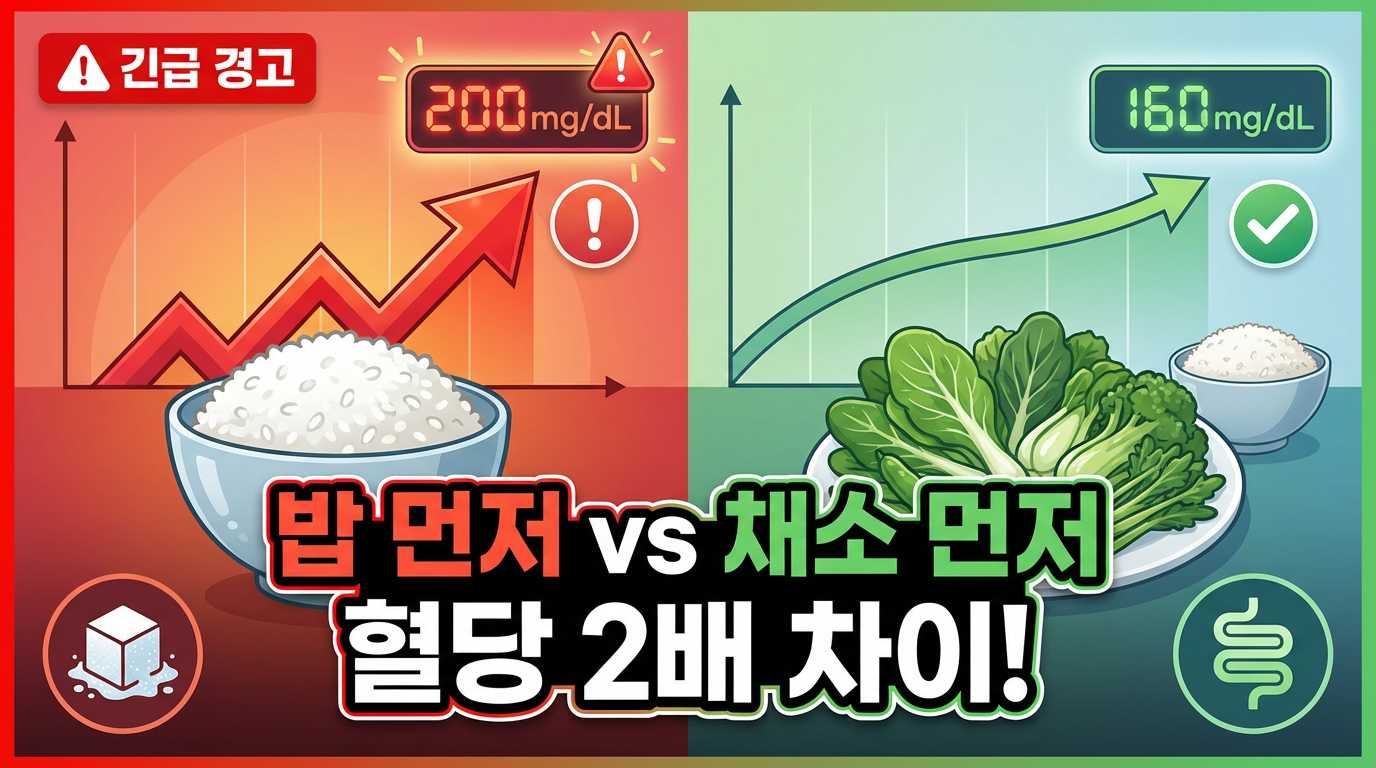 밥 먼저 vs 채소 먼저 - 혈당 차이는?