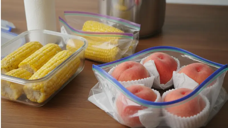 초파리 차단을 위해 개별 포장한 복숭아 보관법