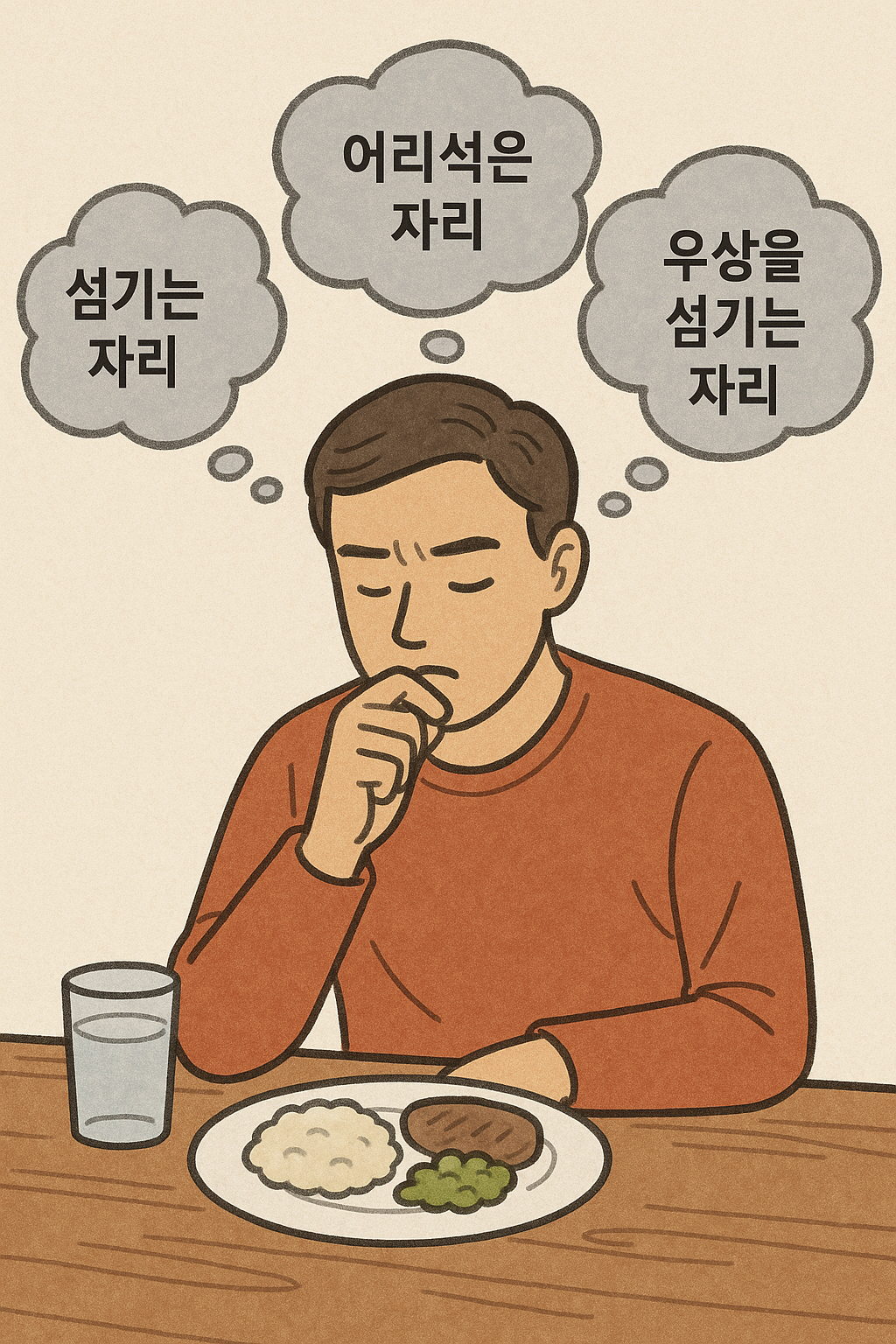 신 11:16 말씀을 보며 어리석은 자리&amp;#44; 섬기는 자리&amp;#44; 우상을 섬기는 자리에 있지 않기 위해 조심해야 함을 보았고&amp;#44; 조심하려는 시도를 하기 위해 식사나 별도 시간을 들여서 조심할 것을 상기하는 시도를 하는 모습입니다.