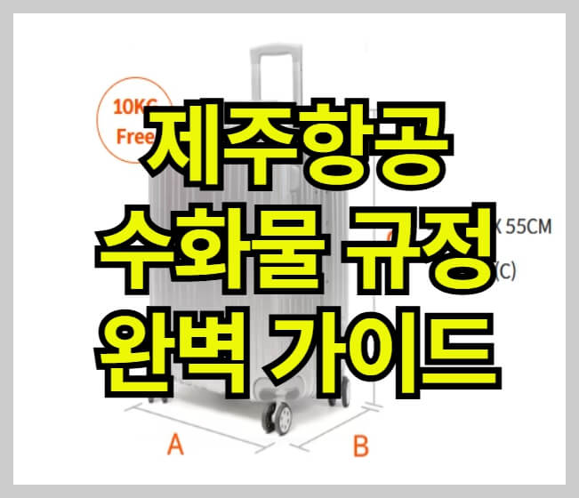 제주항공 수화물 규정 완벽 가이드