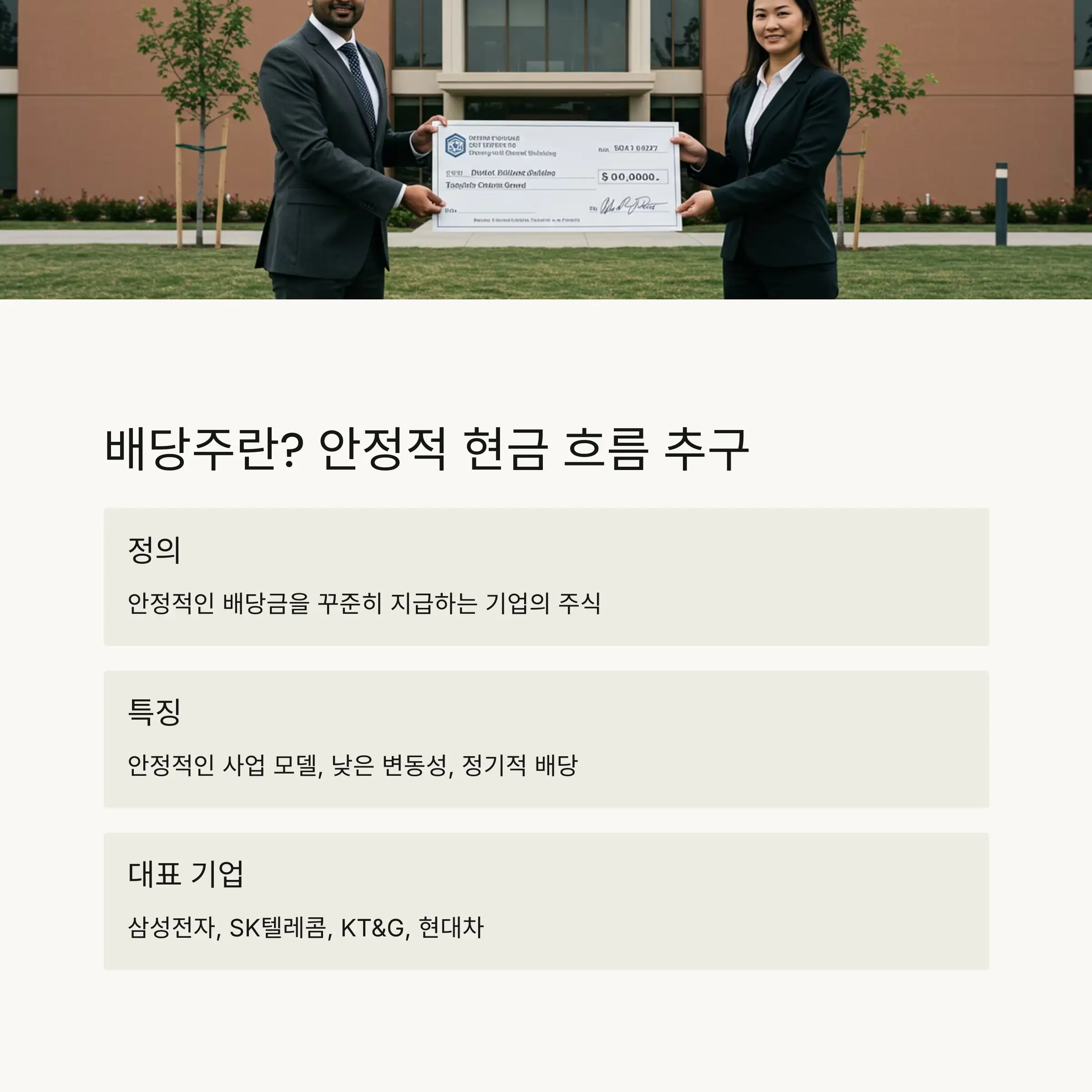 💰 배당주의 개념과 특징