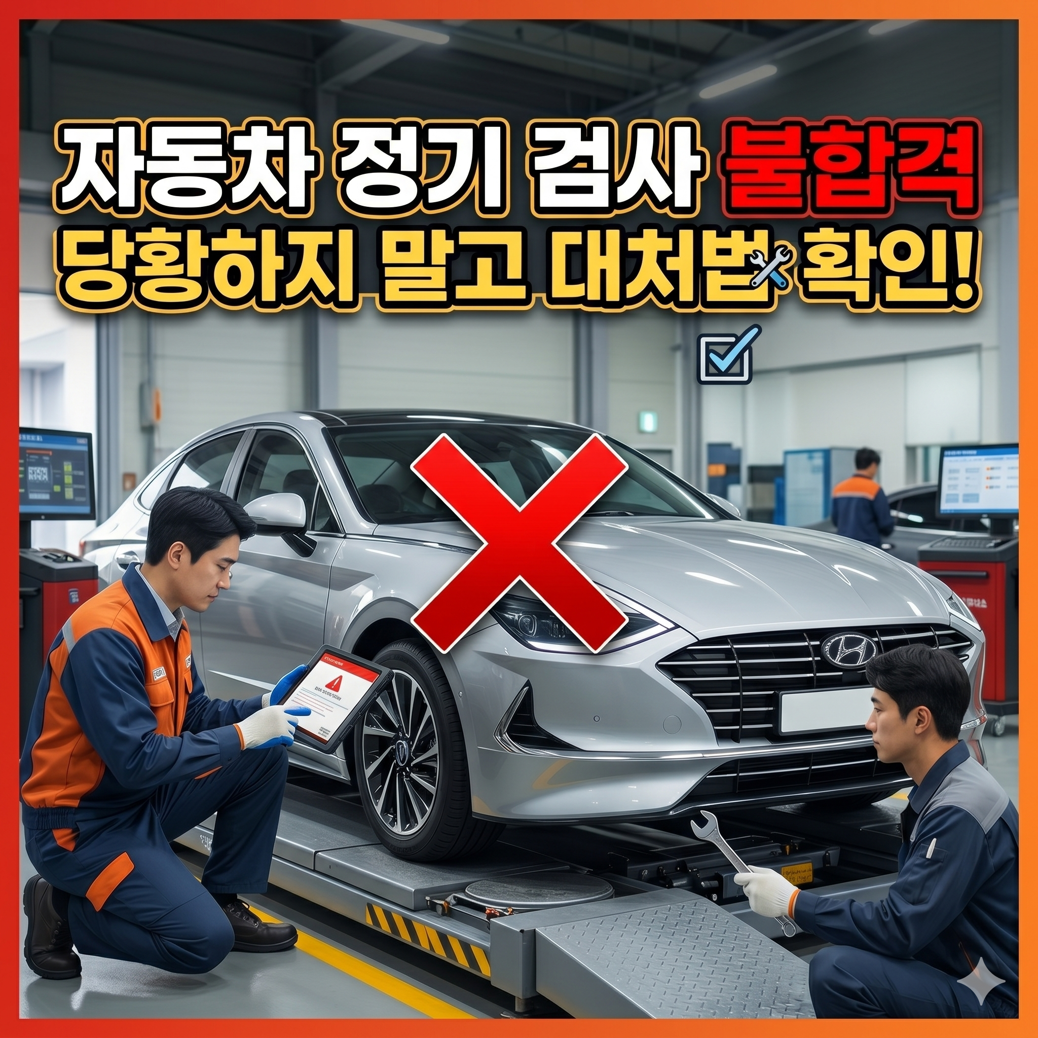 자동차 정기 검사 불합격, 당황하지 말고 해결하는 재검사 가이드