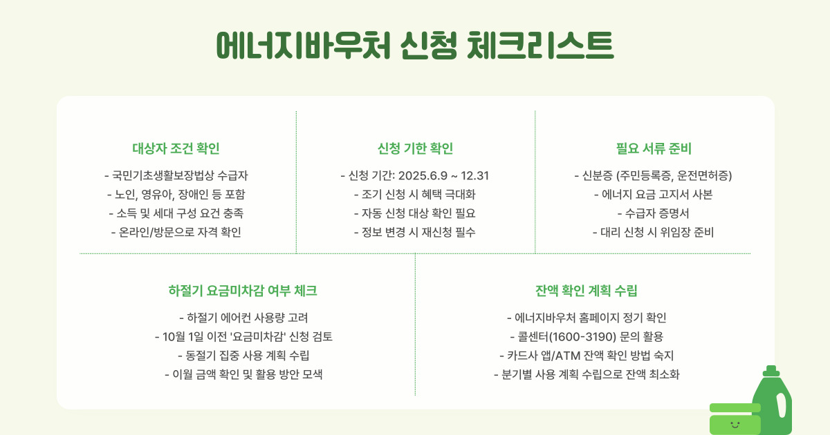 에너지바우처 신청 방법 (+ 대상자 확인·잔액조회 놓치면 손해!)