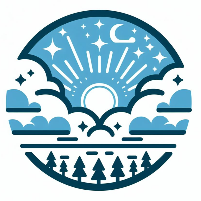 하늘색의 날씨 로고