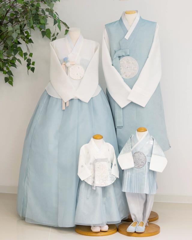 돌잔치 한복 대여 3인 가족 한복대여 세트 1