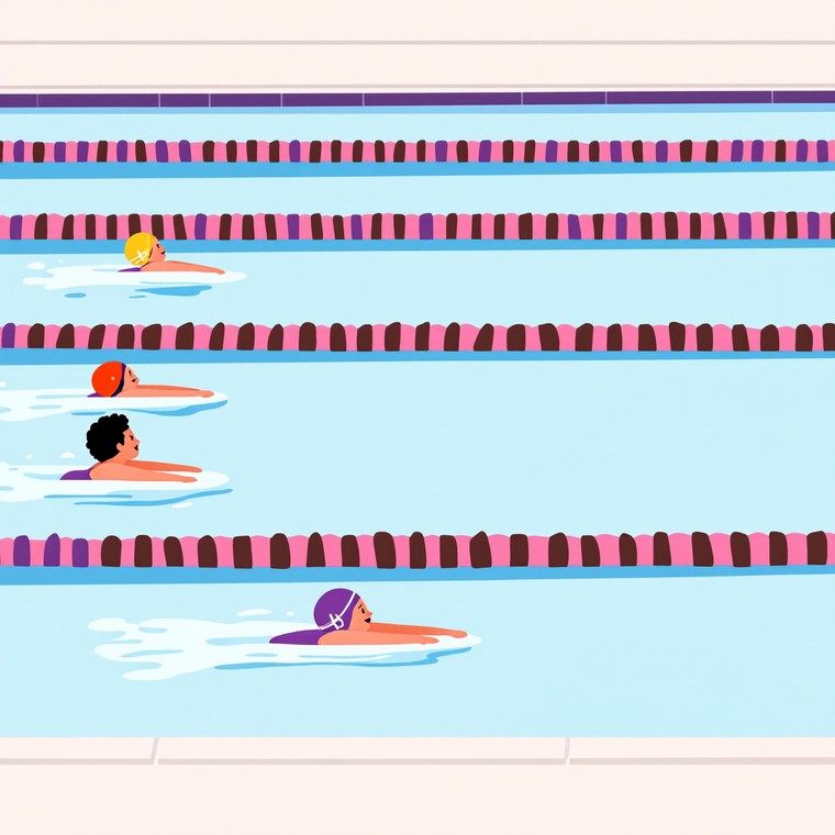 수영 운동하는 근로소득자