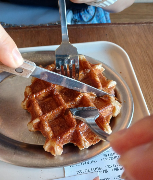 플레인와플 커팅