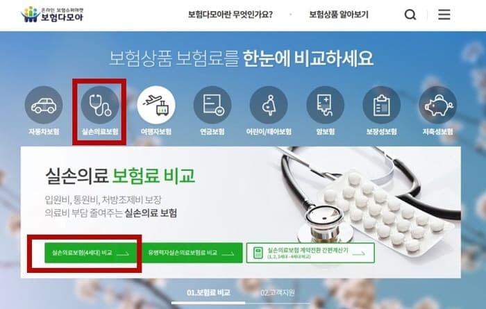 보험다모아실손보험가격비교