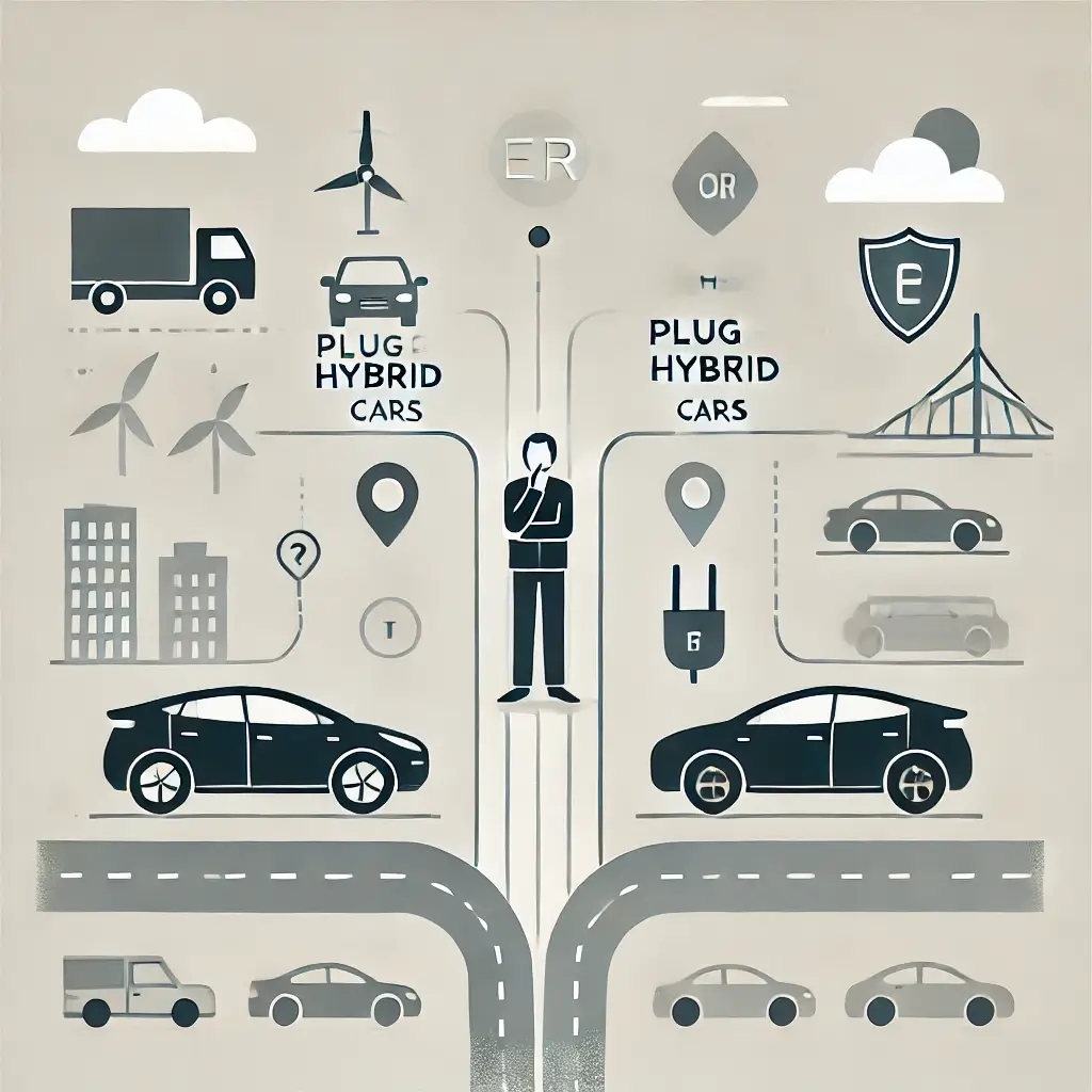 주행 패턴을 분석하며 차량을 선택하는 사람의 그림.