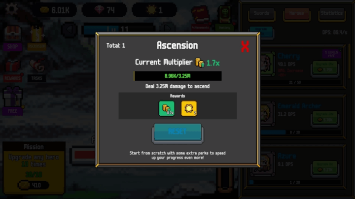 RPG-방치형-클리커-무료게임-종료-화면