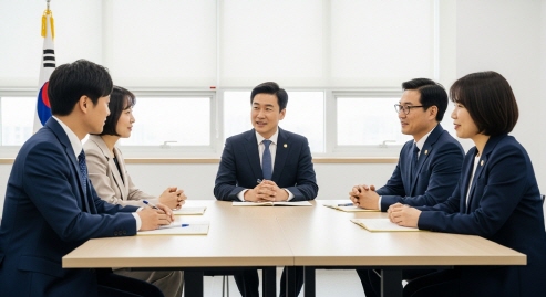 자영업자 회의 모습