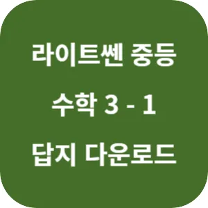 라이트쎈 중등 수학 3-1 답지 섬네일