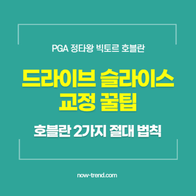 드라이버 슬라이스 교정 꿀팁: PGA 정타왕 빅토르 호블란 2가지 절대 법칙