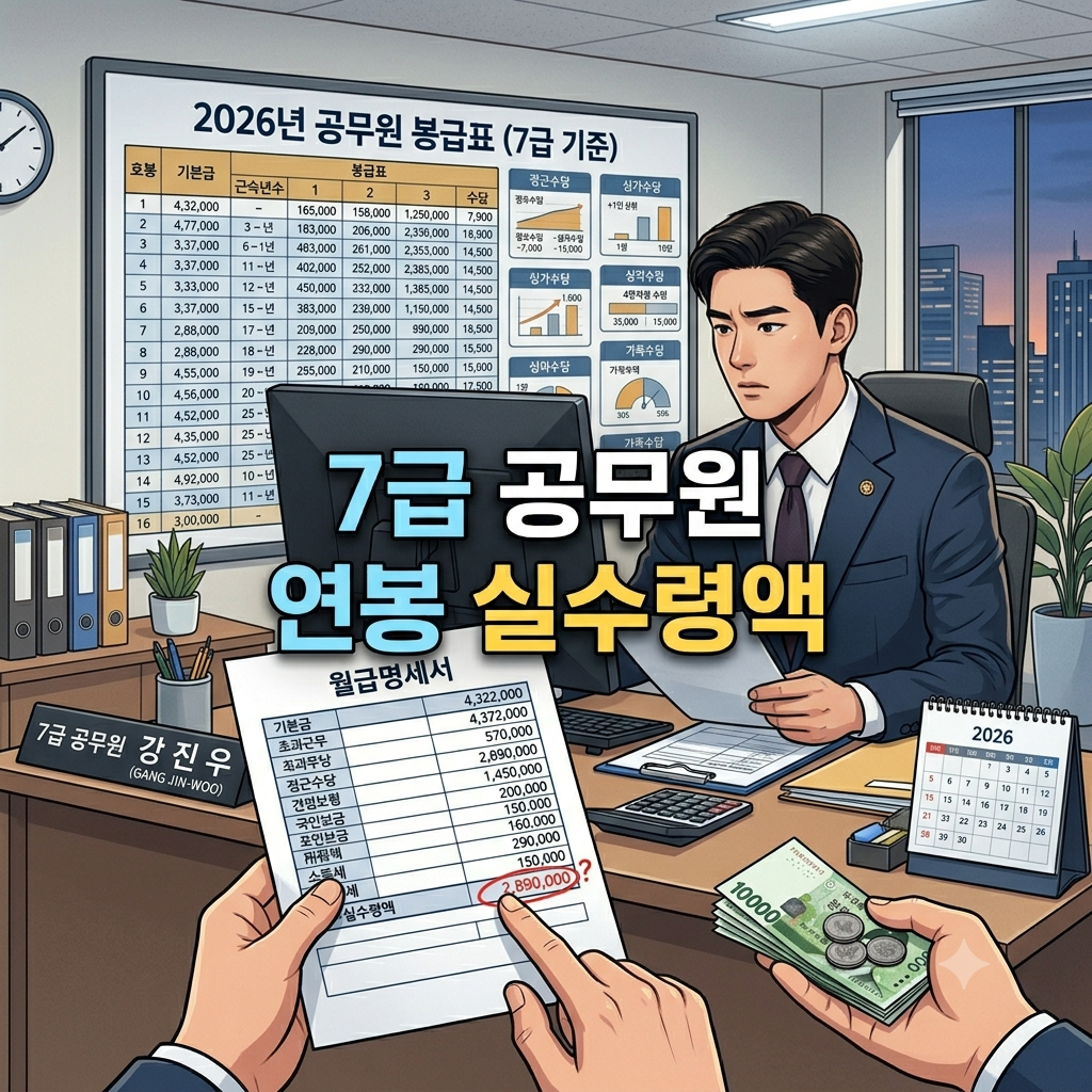7급 공무원 연봉, 봉급표