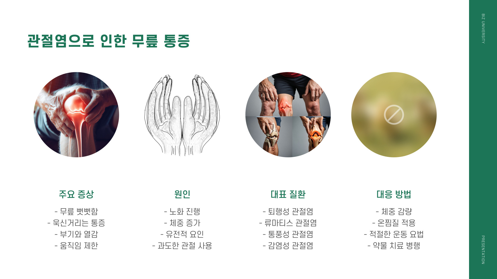 무릎 통증 원인별 대응
