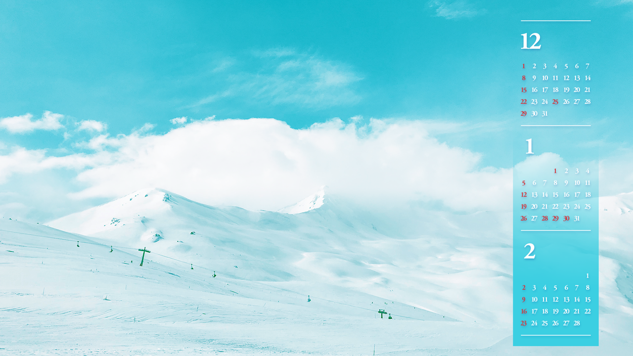 03 눈과 구름 B - 2025년1월 노트북배경화면