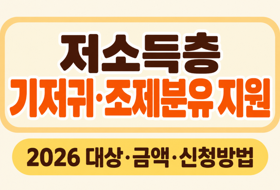 저소득층 기저귀 조제분유 지원 대상부터 월 20만 원 신청방법까지