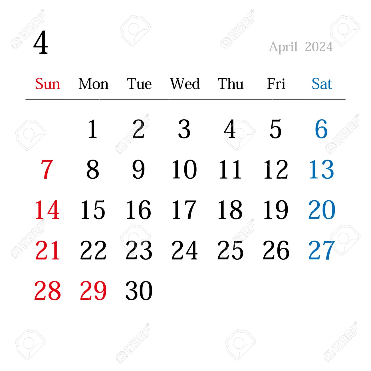 2025년 4월 달력 배경화면 일러스트 이미지 모음_8