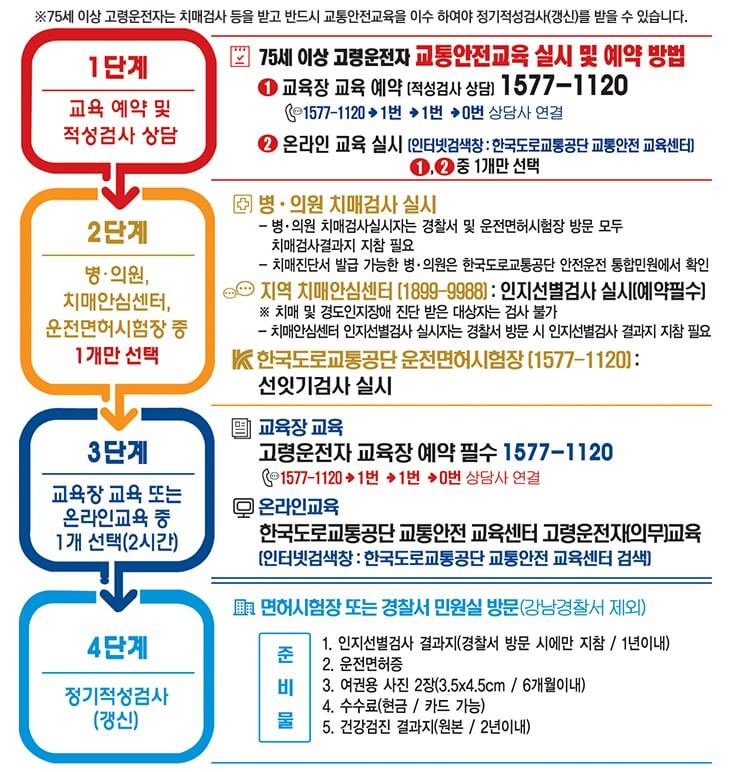 2025 고령자 운전면허 갱신 및 반납 가이드
