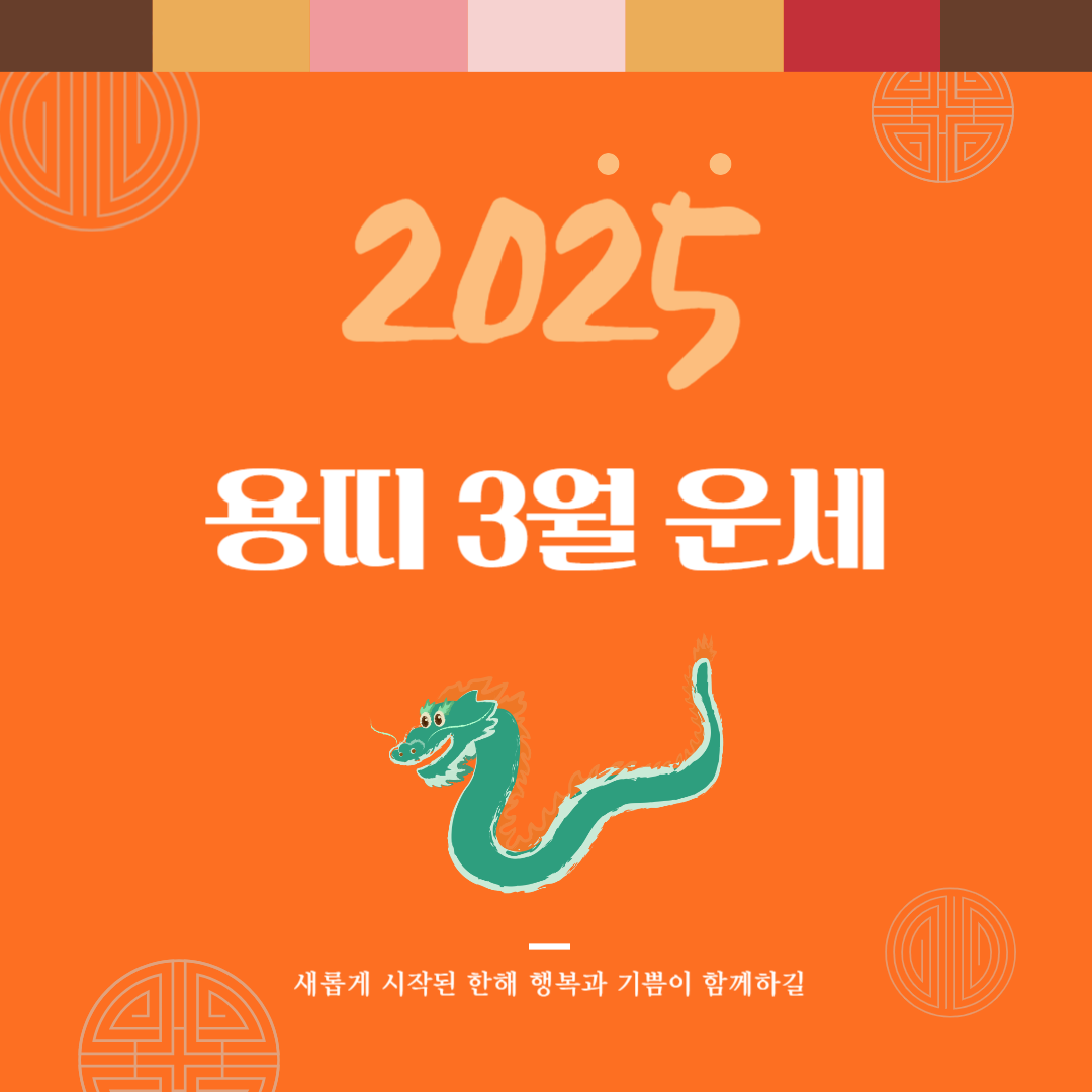 2025년 을사년 『용띠』 3월 운세